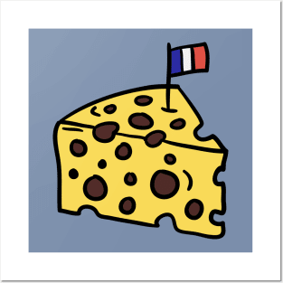 Cute French Cheese Cartoon Posters and Art